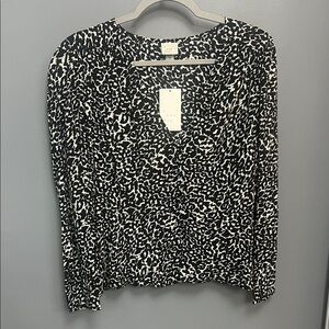 A New Day Monochrome Patterned Blouse